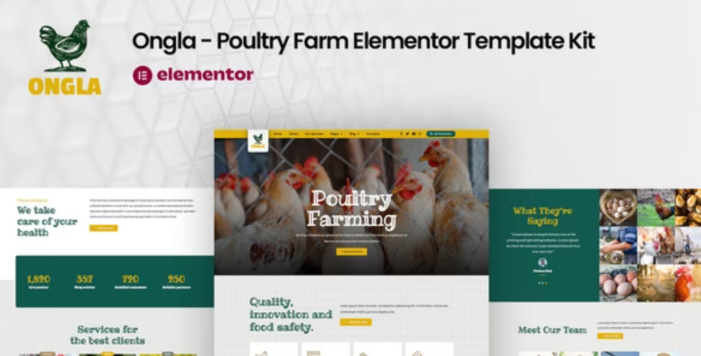 Ongla Poultry Farm Elementor Template Kit