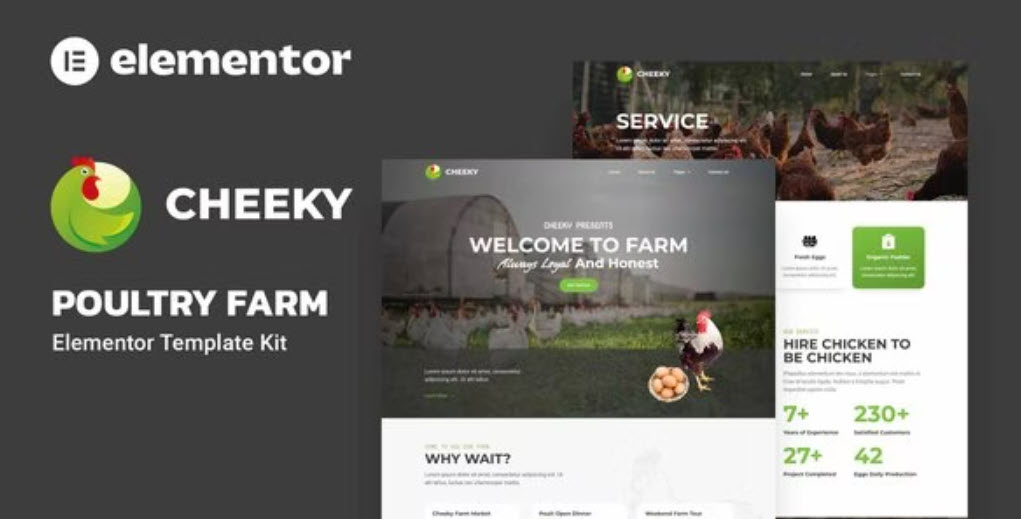 Cheeky Poultry Farm Elementor Template Kit