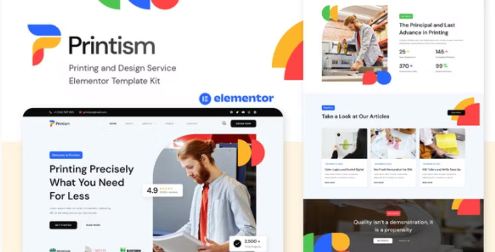 Printism Printing and Design Service Elementor Template Kit