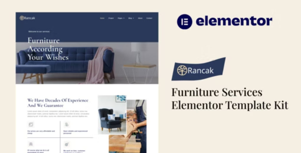Rancak Furniture Services Elementor Template Kit