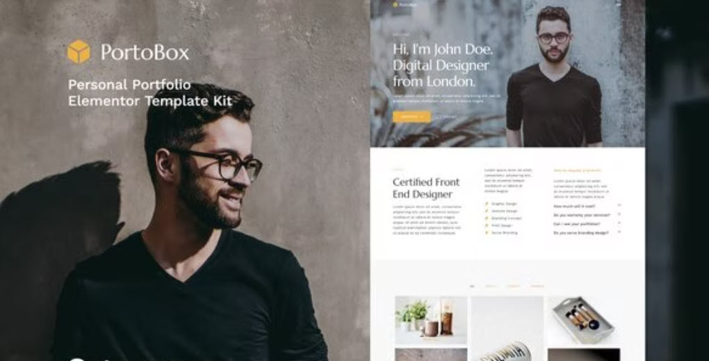 PortoBox Creative Portfolio Elementor Template Kit