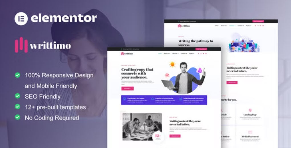 Writtimo Content Writing Service Agency Elementor Kit