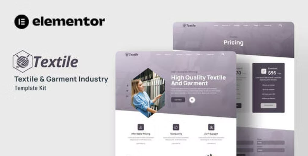 Textiles Garment Industry Elementor Template Kit