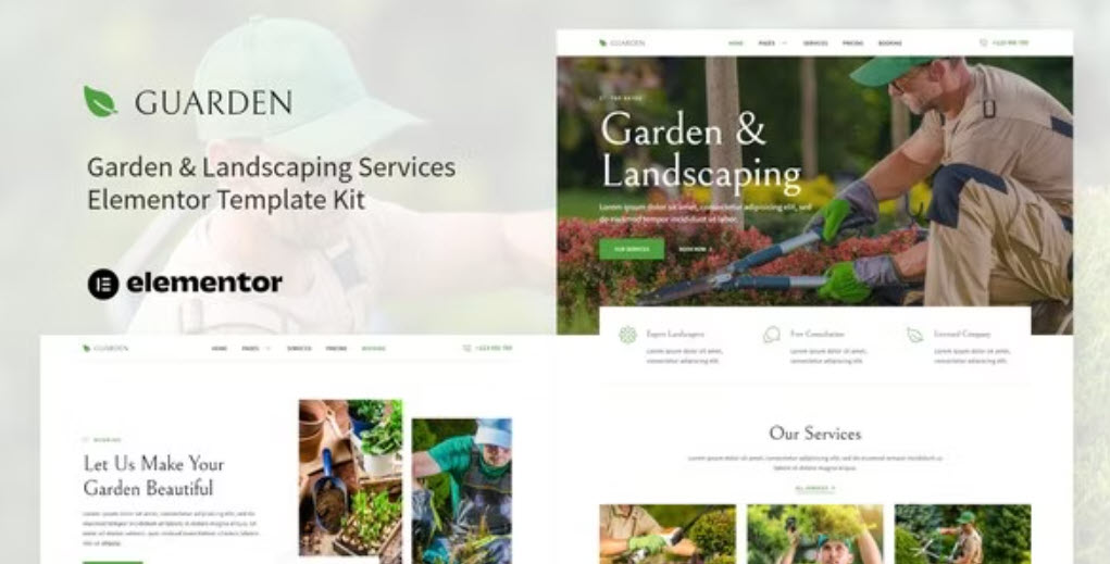 Guarden Garden & Landscaping Services Elementor Template Kit