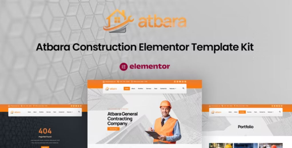 Atbara Construction Elementor Template Kit