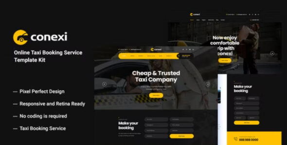 Conexi Online Taxi Booking Service Template Kit
