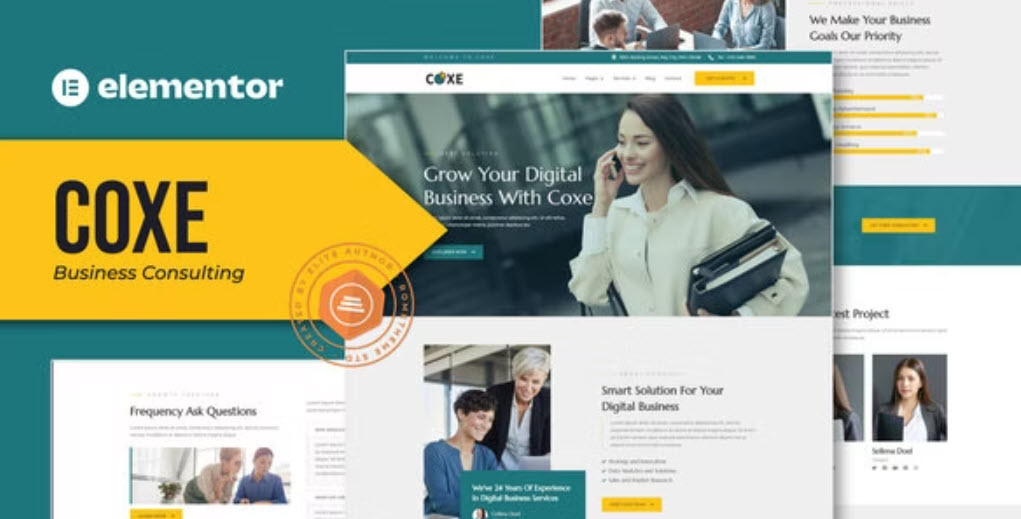 Coxe Business Consulting Elementor Template Kit