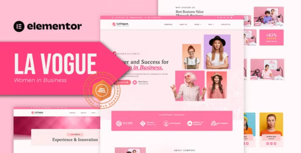 La Vogue Feminine Business Elementor Template Kit
