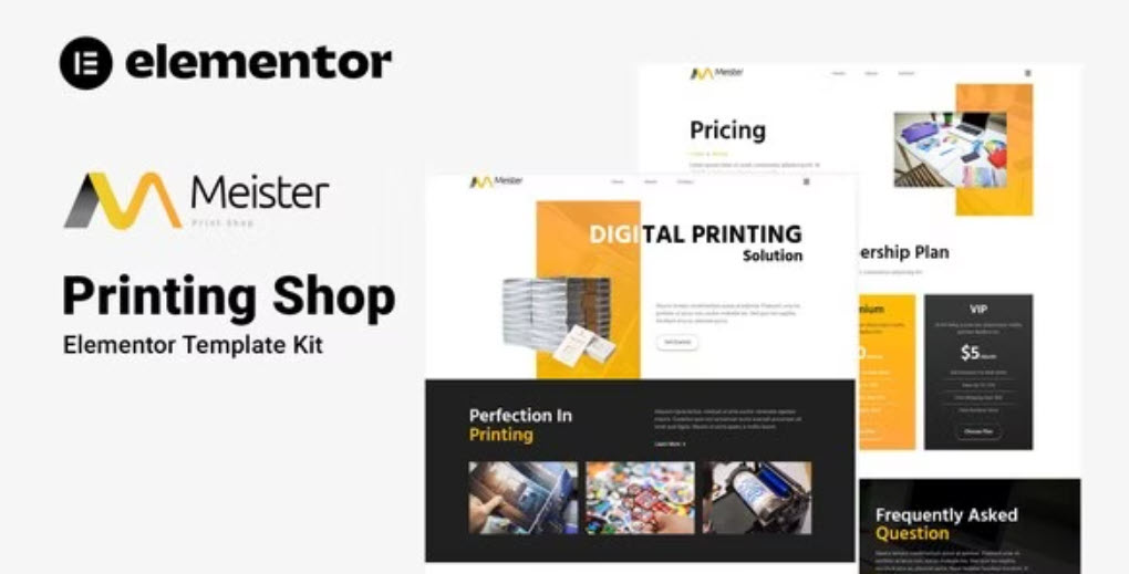 Meister Printing Shop Elementor Template Kit