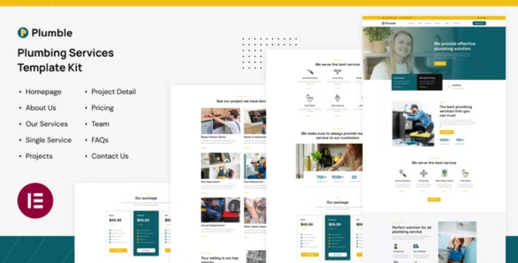 Plumble Plumbing Services Elementor Template Kit