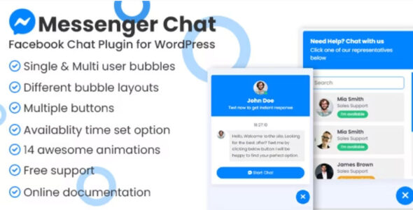 Messenger chat support WordPress Plugin