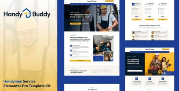 Handy Buddy Handyman Services Elementor Pro Template Kit