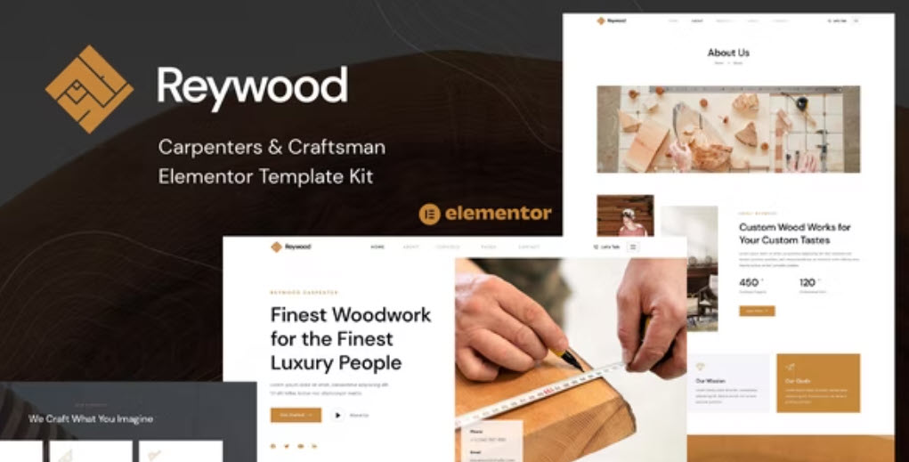 Reywood Carpenter & Craftsman Elementor Template Kit
