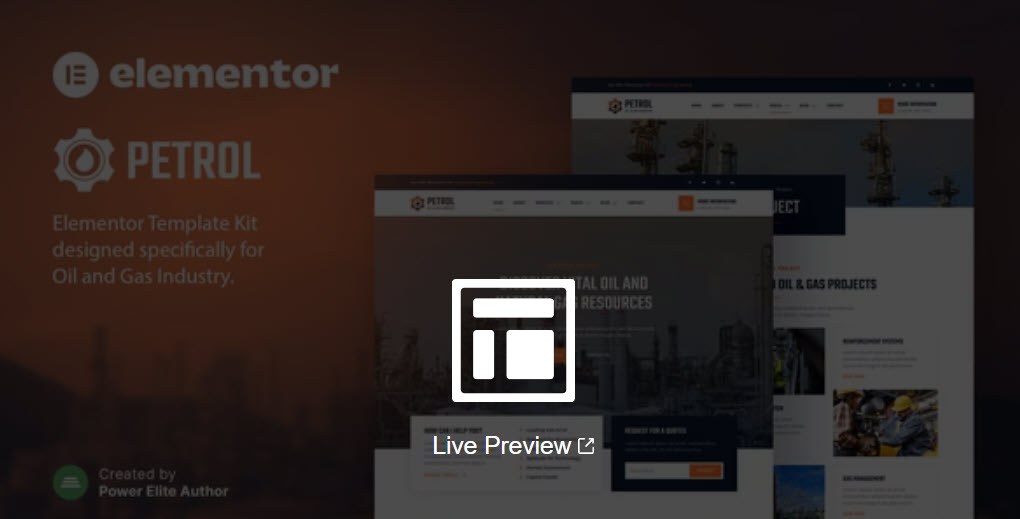 Petrol – Oil & Gas Industry Elementor Template Kit