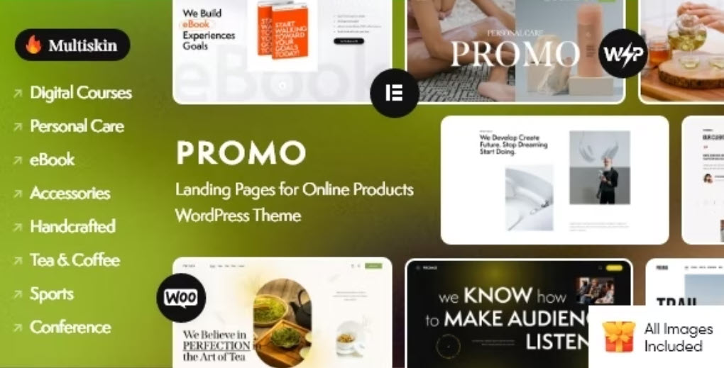 Promo Landing Pages for Online Products WordPress Theme