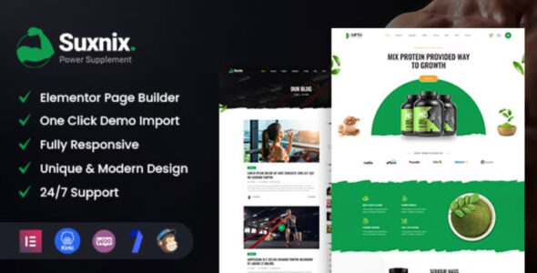 Suxnix – Health Supplement WordPress Theme