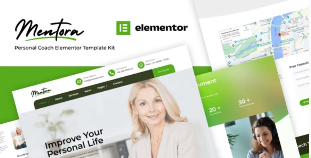 Mentora Personal Coach Elementor Template Kit