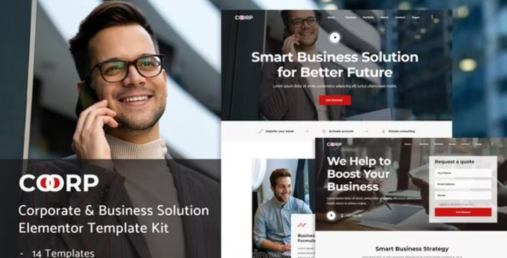 Coorp Multi purpose Business Solutions Elementor Template Kit
