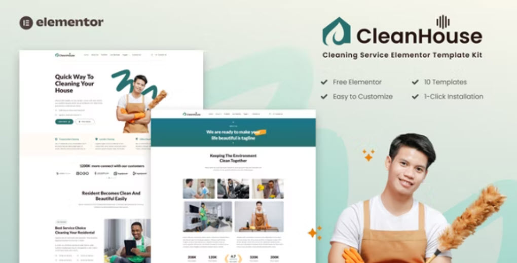 CleanHouse Cleaning Service Template Kit