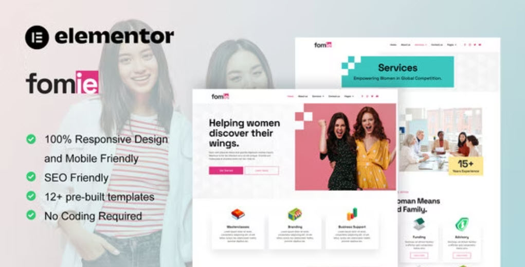 Fomie Business Woman Elementor Template Kit