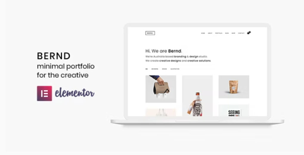 Bernd Minimal WordPress Portfolio Theme