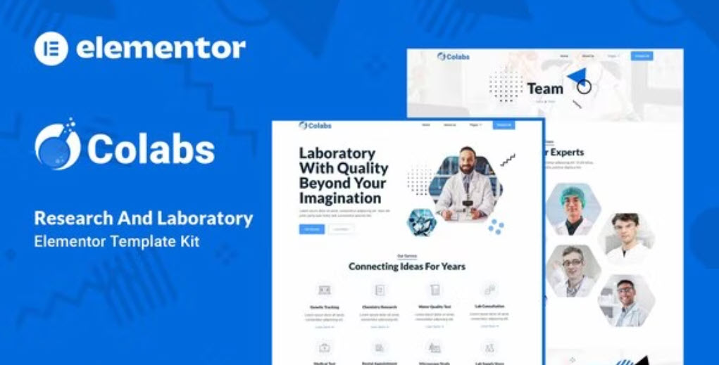 Colabs Research & Laboratory Elementor Template Kit