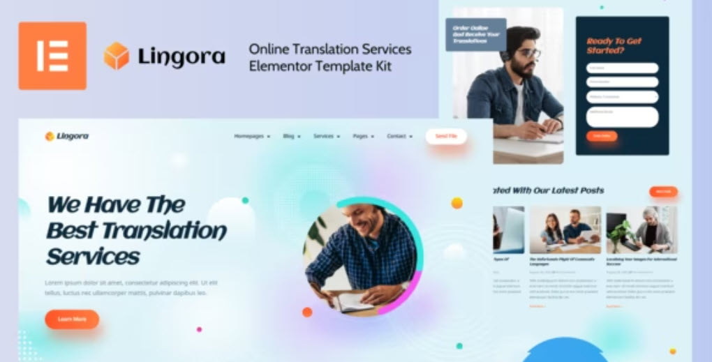 Lingora Online Translation Services Elementor Template Kit