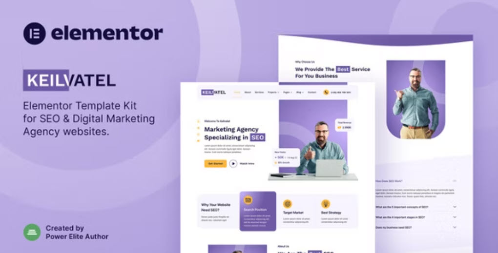 Keilvatel – SEO & Digital Marketing Agency Elementor Template Kit