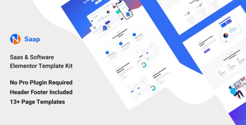 Saap Saas & Software Elementor Template Kit