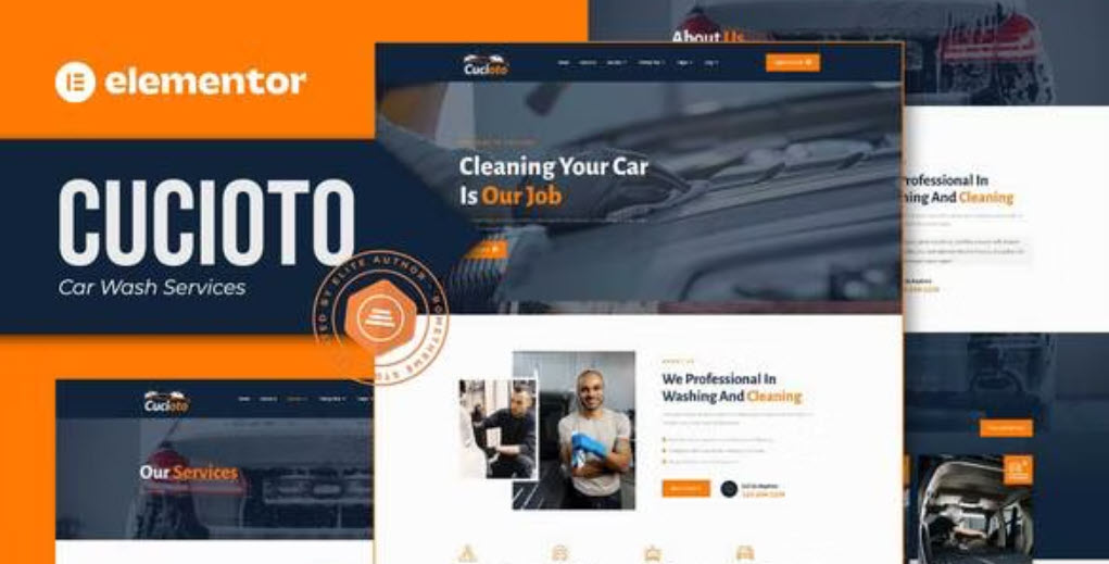 Cucioto Car Wash Services Elementor Template Kit