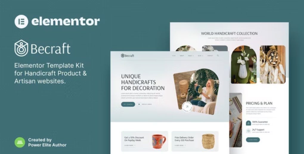 Becraft – Handicraft & Artisan Elementor Template Kit