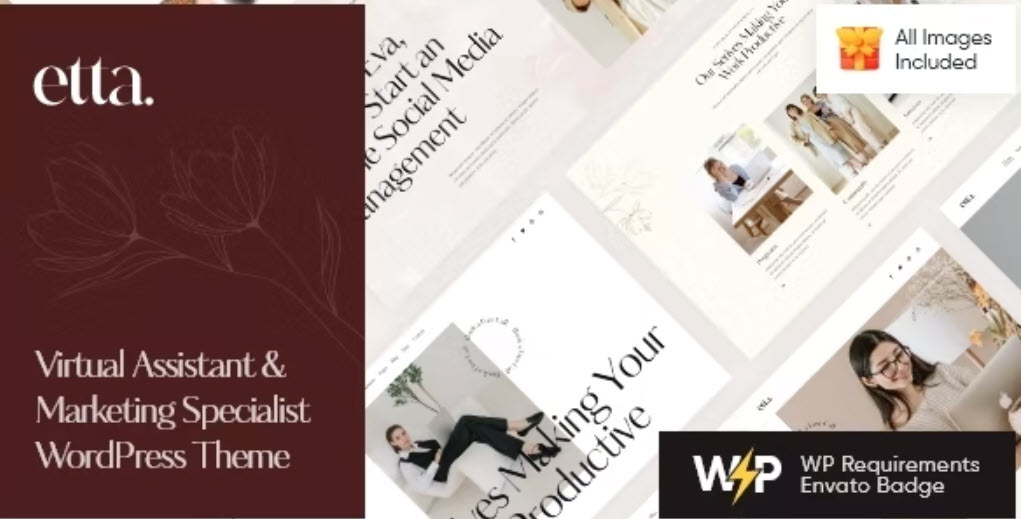Etta Virtual Assistant & Marketing Specialist WordPress Theme