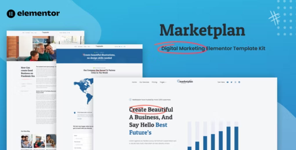 Marketplan Digital Marketing Elementor Template Kit