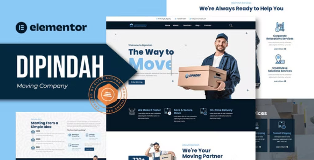 Dipindah Moving Company Elementor Template Kit