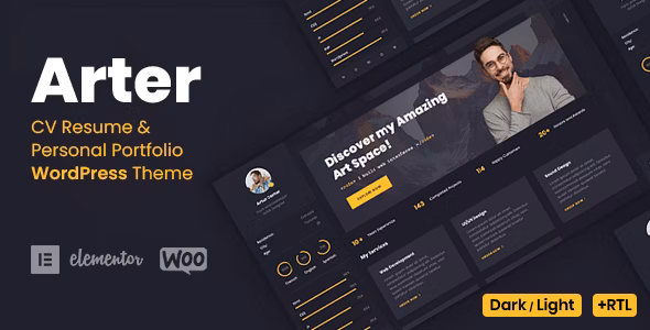 Arter Personal Portfolio Resume WordPress Theme