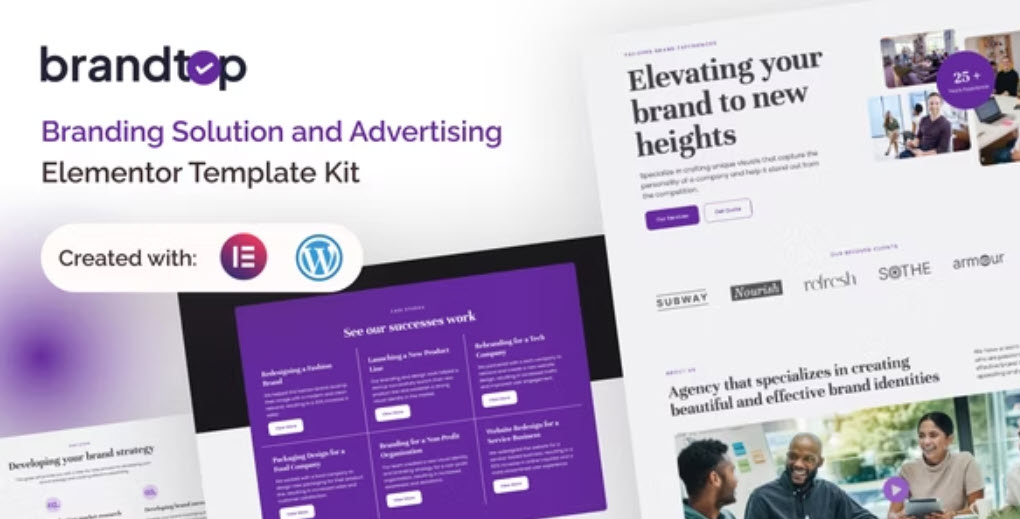 Brandtop Branding Solution & Advertising Elementor Template Kit