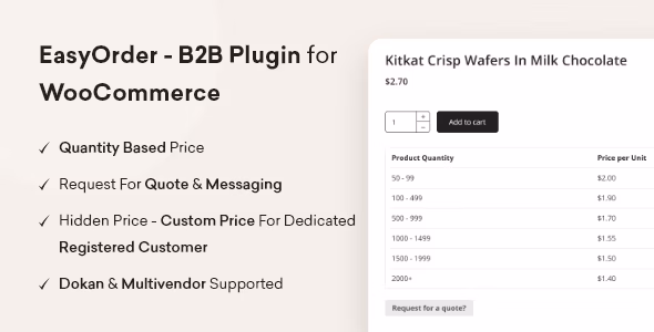 EasyOrder B2B Plugin for WooCommerce