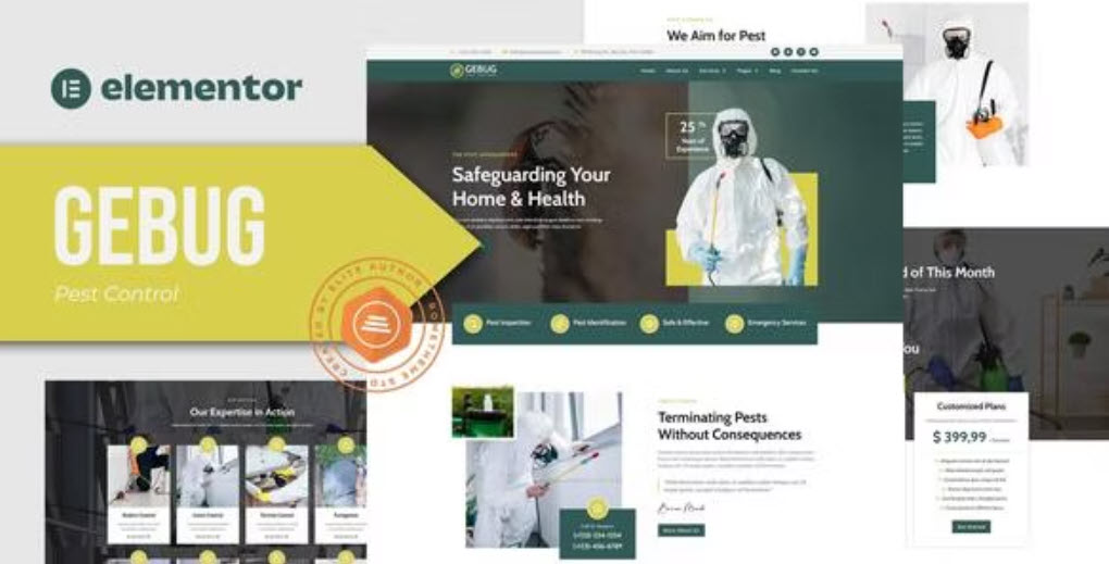 Gebug Pest Control Service Elementor Template Kit