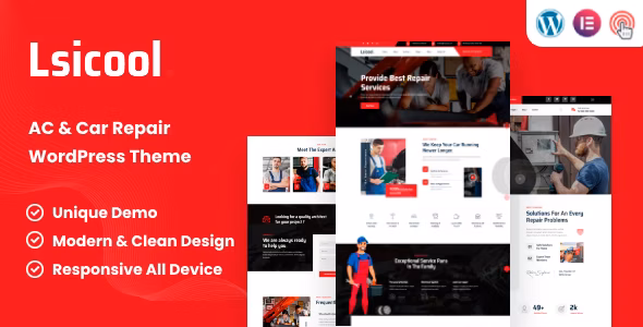 Lsicool AC & Car Repair WordPress Theme