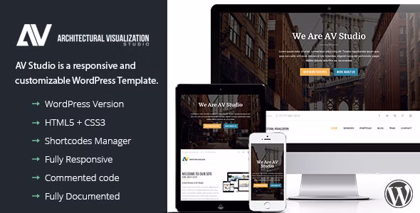 AV Studio One Page WordPress Theme