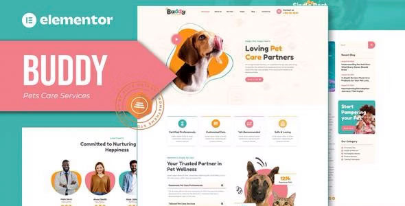 Buddy Pet Care Services Elementor Template Kit