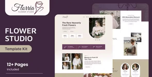 Floria Flower Boutique & Decoration Elementor Template Kit