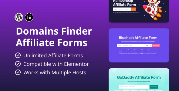 Hosting Domains Finder (Affiliate Forms)
