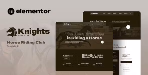 Knights Horse Riding Club Elementor Template Kit
