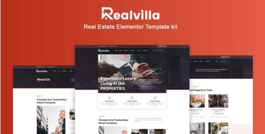 Realvilla Real Estate Elementor Pro Template Kit