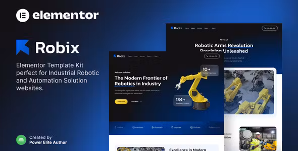 Robix – Industrial Robotic & Automation Solution Elementor Template