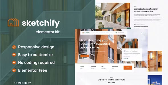 Sketchify Architecture & Construction Service Elementor Template Kit