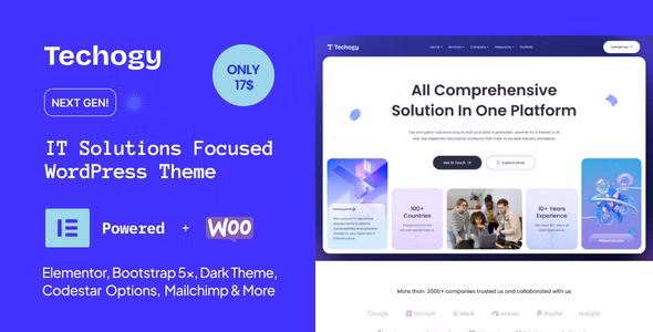 Techogy IT Solutions & Services WordPress Theme