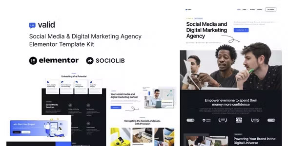 Valid Social Media & Digital Marketing Agency Elementor Template Kit