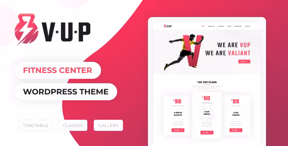 VUP Fitness Center WordPress Theme